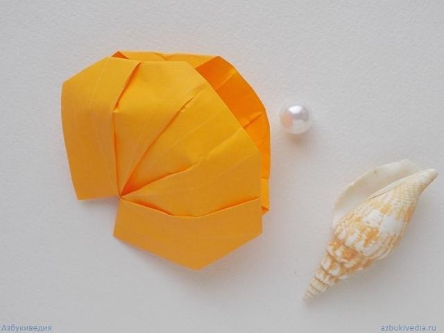 Как сделать ракушку из бумаги в технике оригами Как сделать из модулей ракушку
