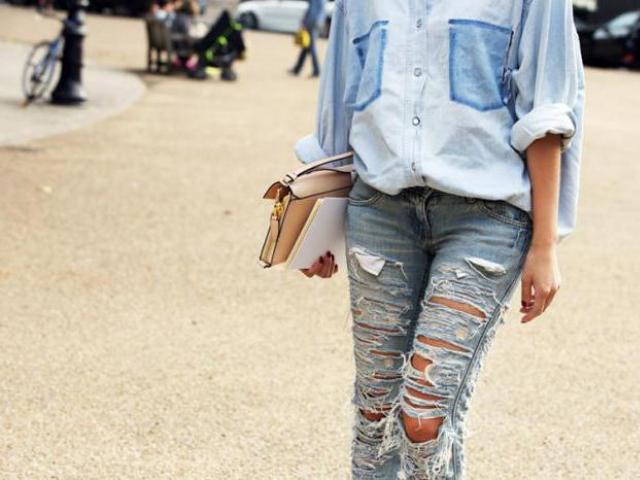 Как сделать красивые дырки на джинсах