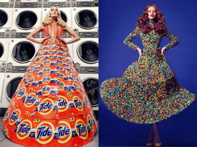 クリエイティブなアイデア: 廃材を使ったドレス